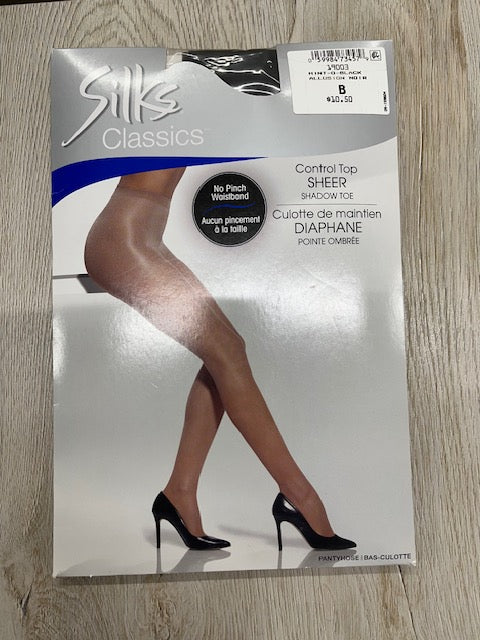 Silks Control Top Sheer Pantyhose Black 19003 – A Passion for