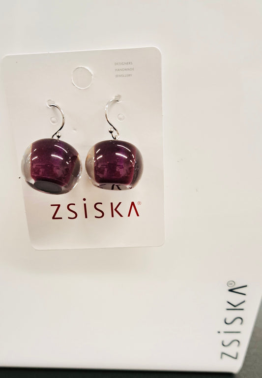 Zsiska Bliss Bead Earrings Purple 1370501PURPQ00