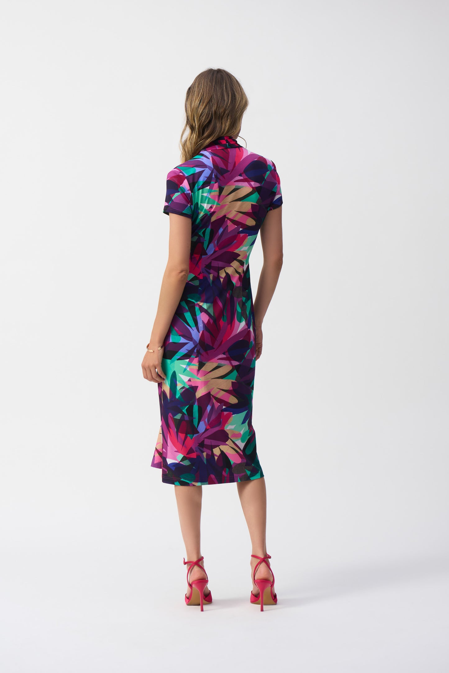 Joseph Ribkoff Tropical Print Wrap Dress Multi 251042