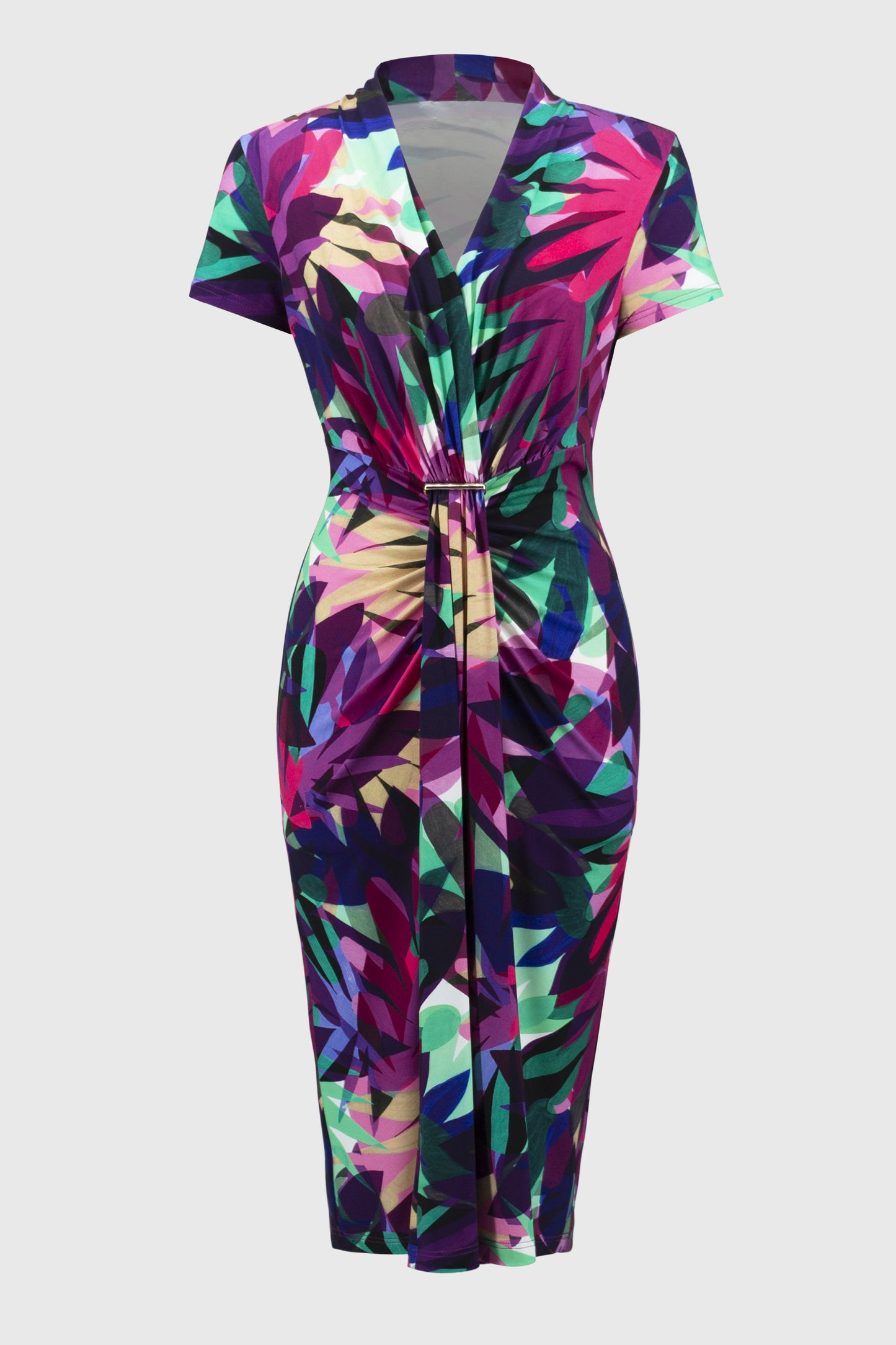 Joseph Ribkoff Tropical Print Wrap Dress Multi 251042