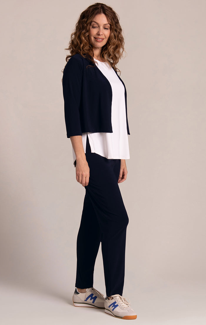 Sympli V-Neck Bolero Navy 25184-2