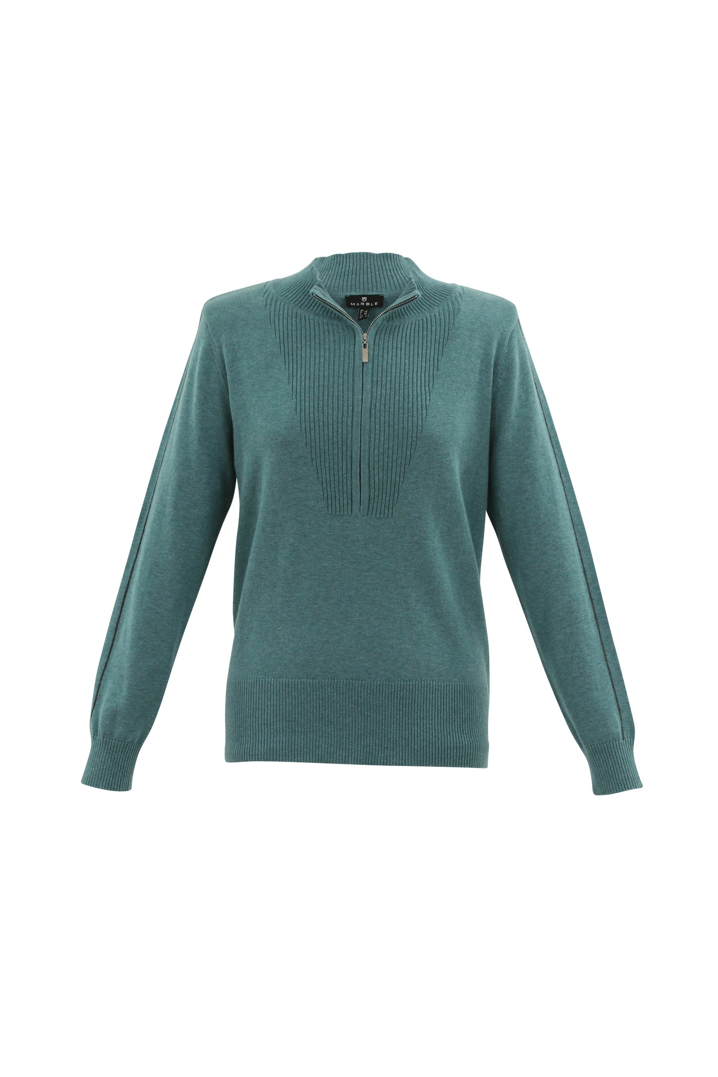 Marble 1/4 Zip Sweater Seafoam 7618-223