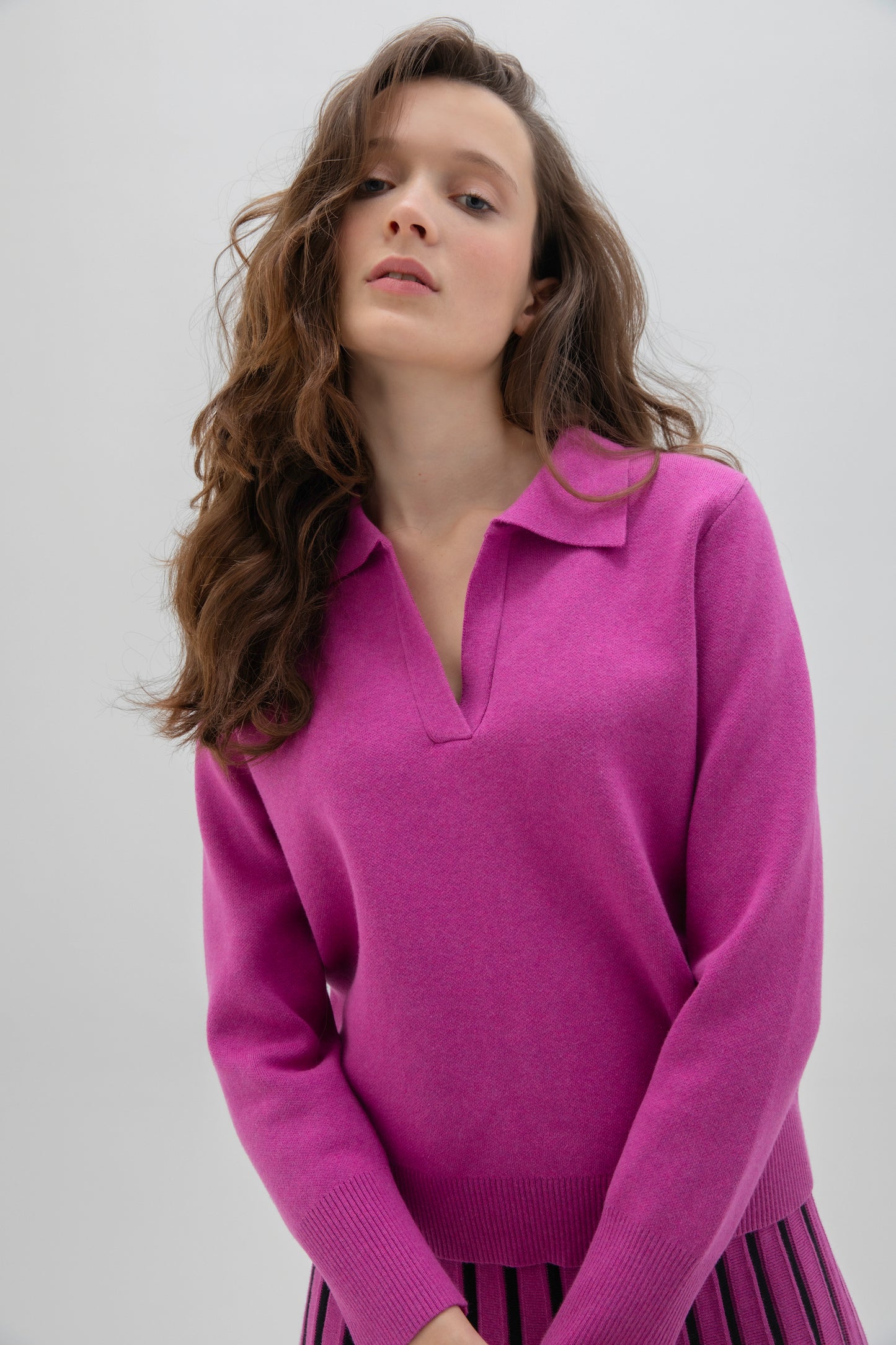 Marble Sweater Magenta 7627-222