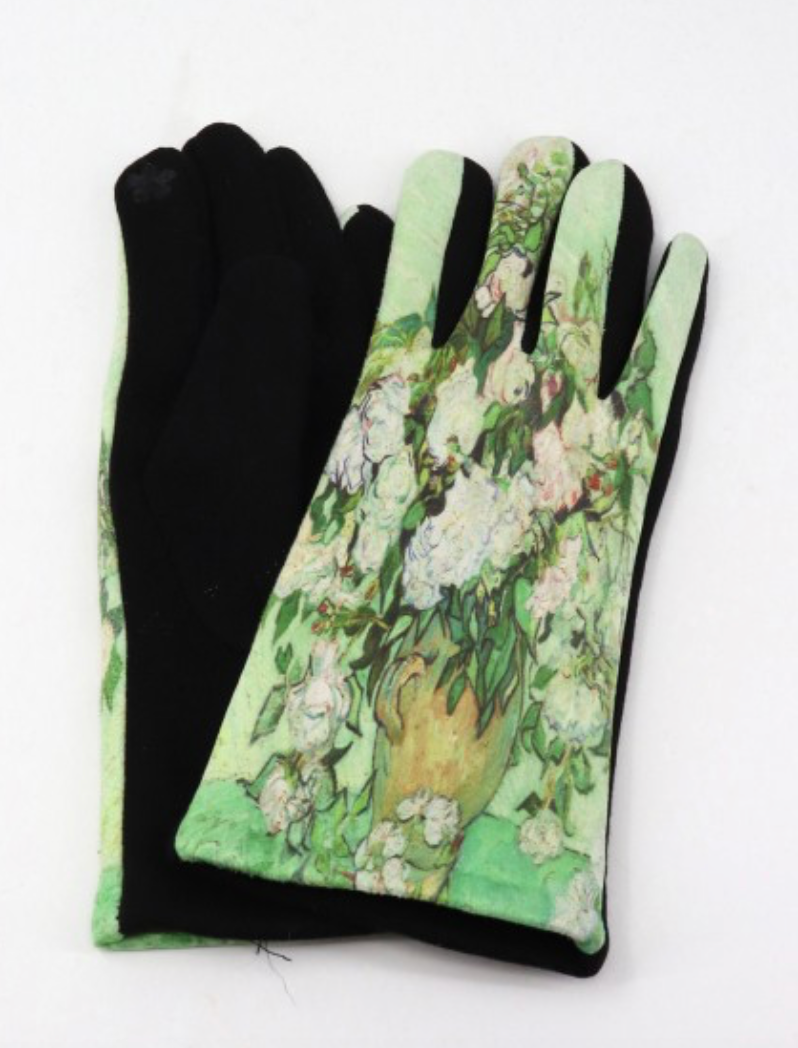 Cherie Bliss Oil Painting Gloves "Vincent Van Gogh: Rose" GL1619