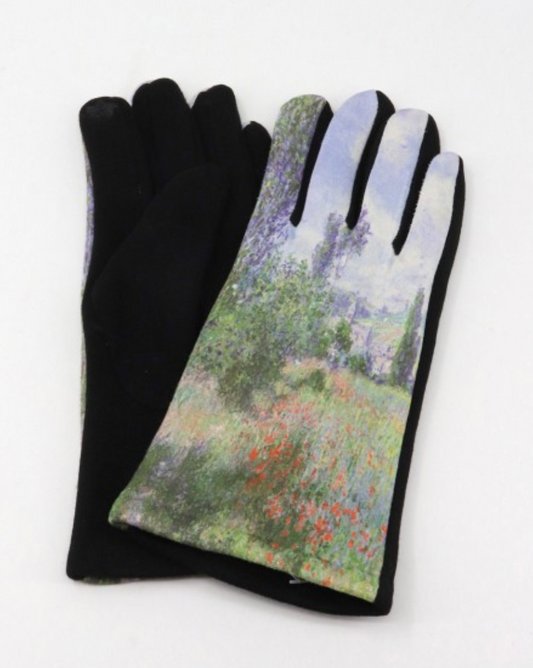 Cherie Bliss Oil Painting Gloves "Claude Monet: Path Through the Poppies" GL1634