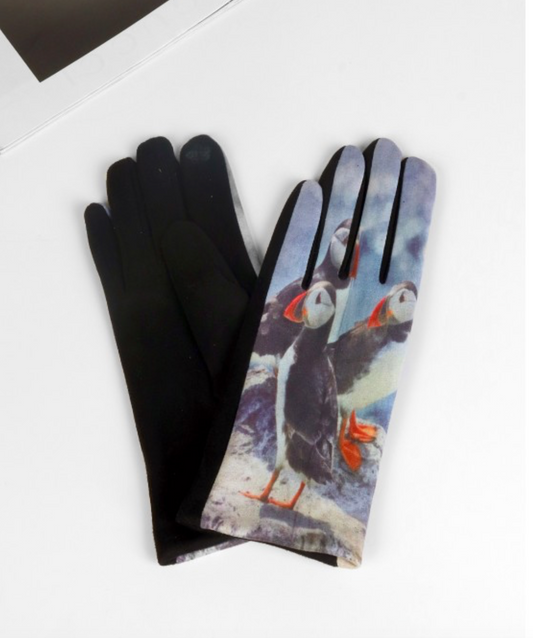 Cherie Bliss Oil Painting Gloves "Puffin Design" GL1914