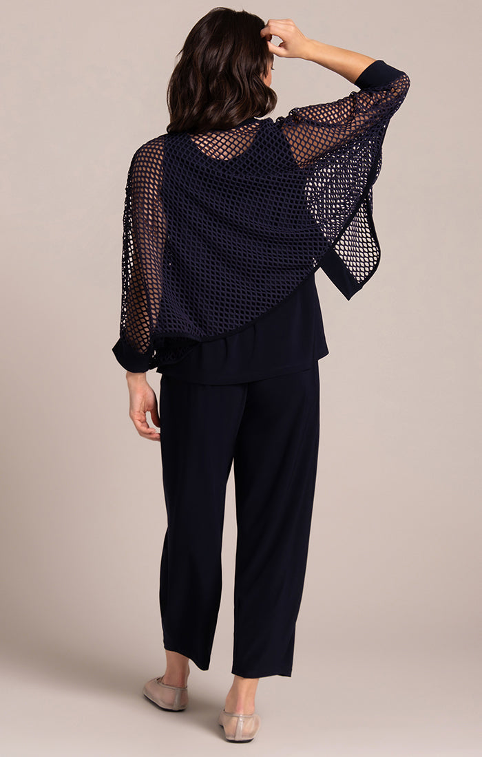 Sympli Honeycomb Shrug Navy HON25178-2