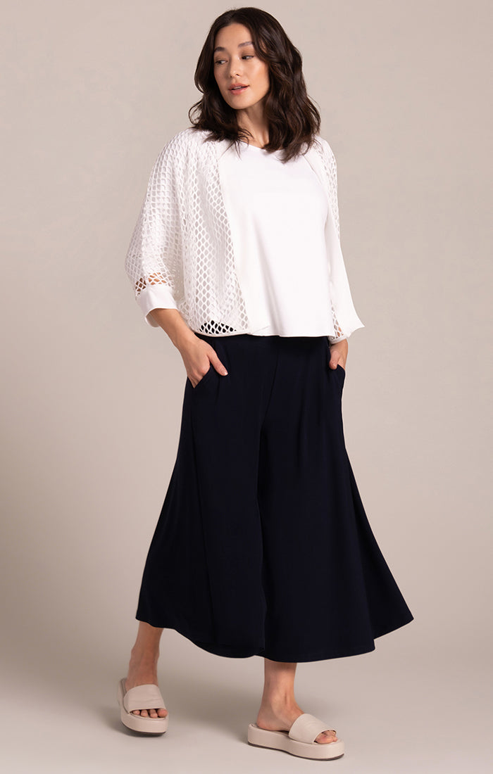 Sympli Honeycomb Shrug White HON25178-2