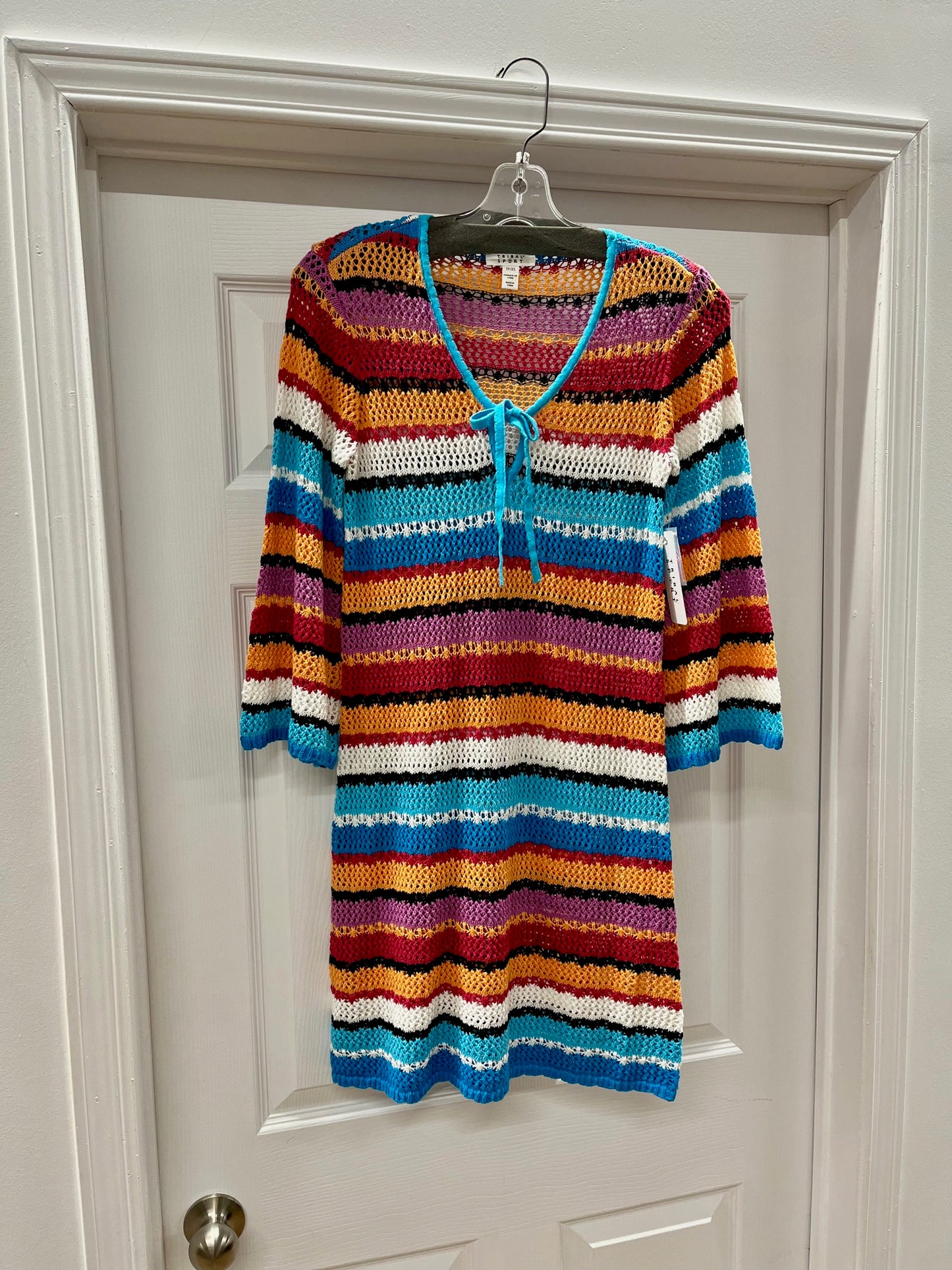 Tribal 3/4 Bell Sleeve Cover Up Dress Flame 21340-8167-0803