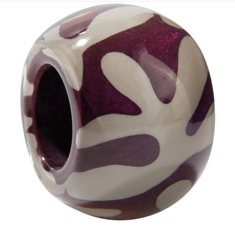 Zsiska Bliss Series Round Bead Taupe/Purple MUSEE75