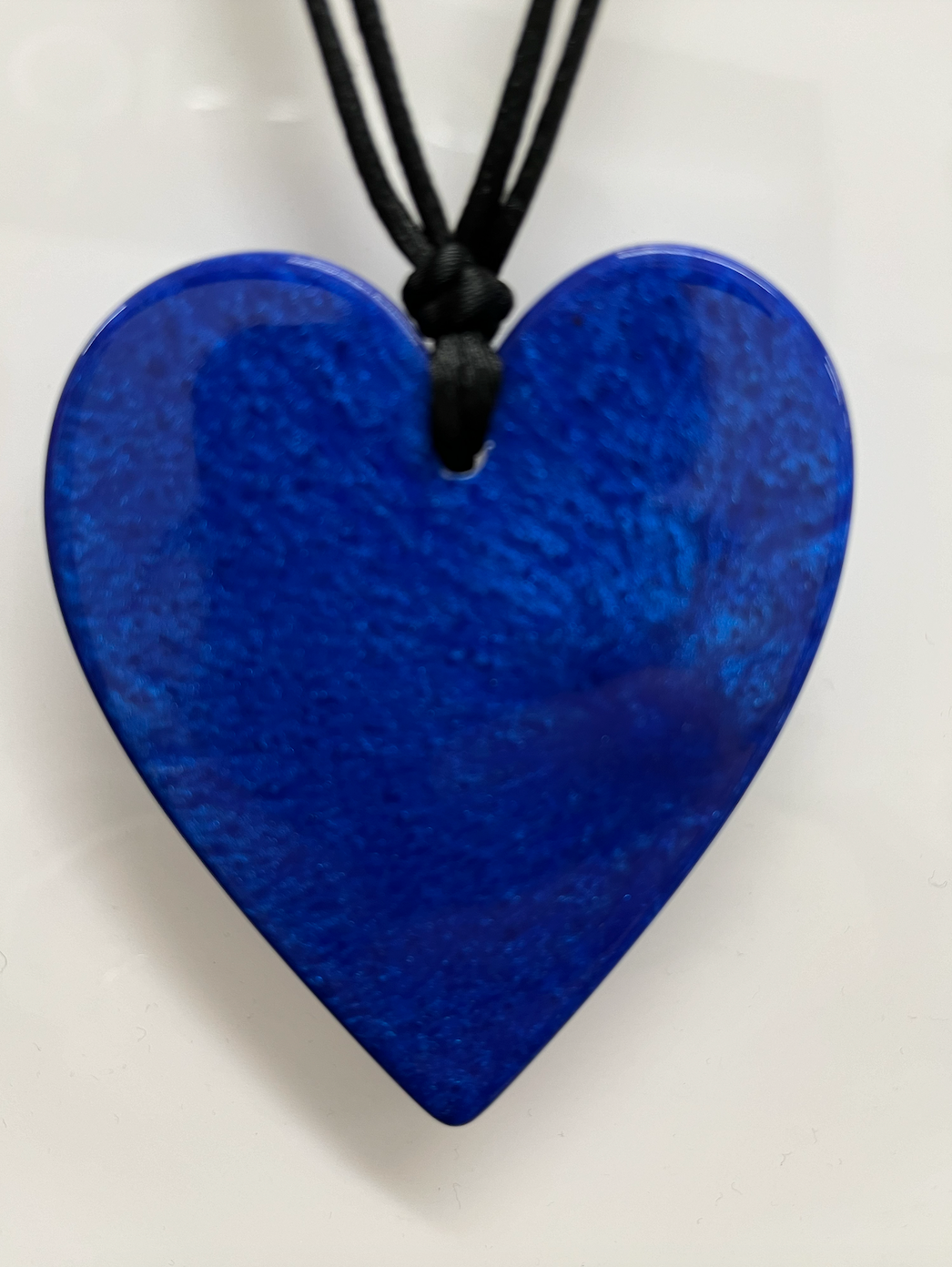 Zsiska Colourful Statement Large Heart Pendant  Metallic Blue 50602039069Q00